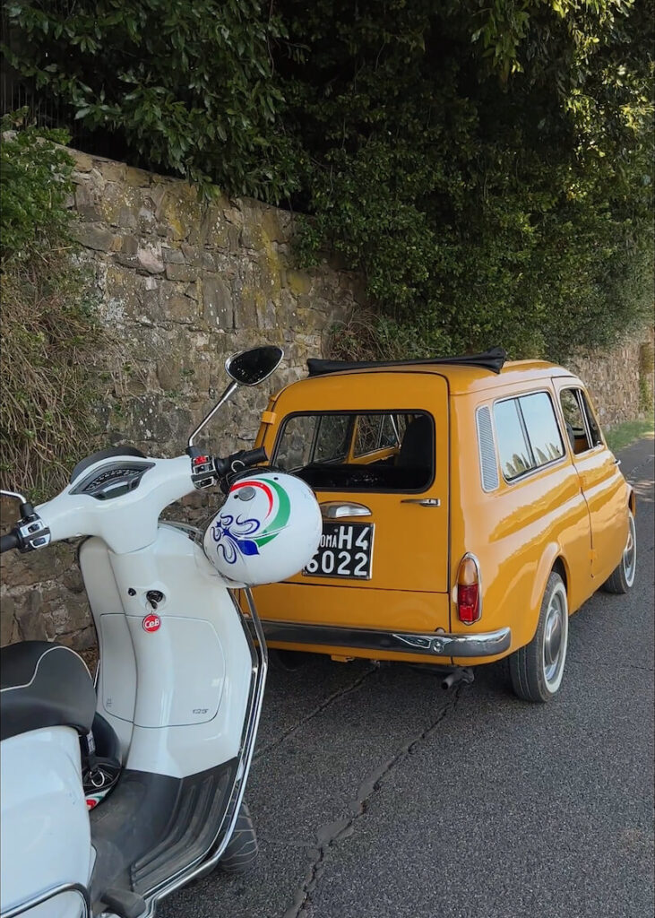 florence vespa vintage fiat 500