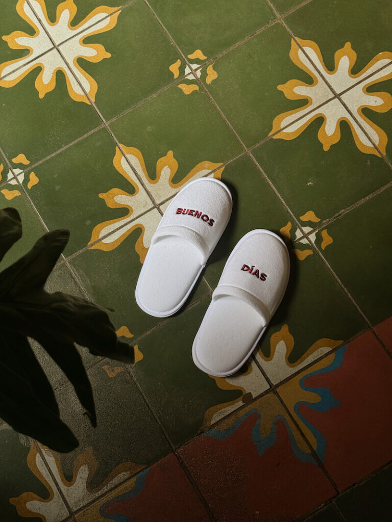 oaxaca city boutique hotel Grana B&B slippers
