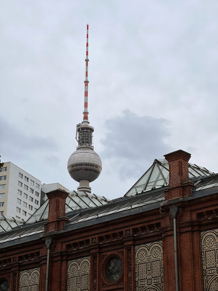 berlin mitte tv tower cloudy day