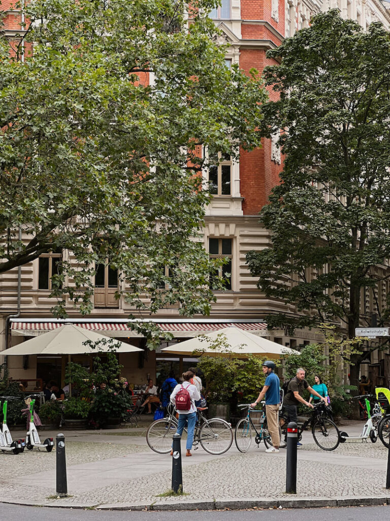 beautiful street in prenzlauer berg berlin summer