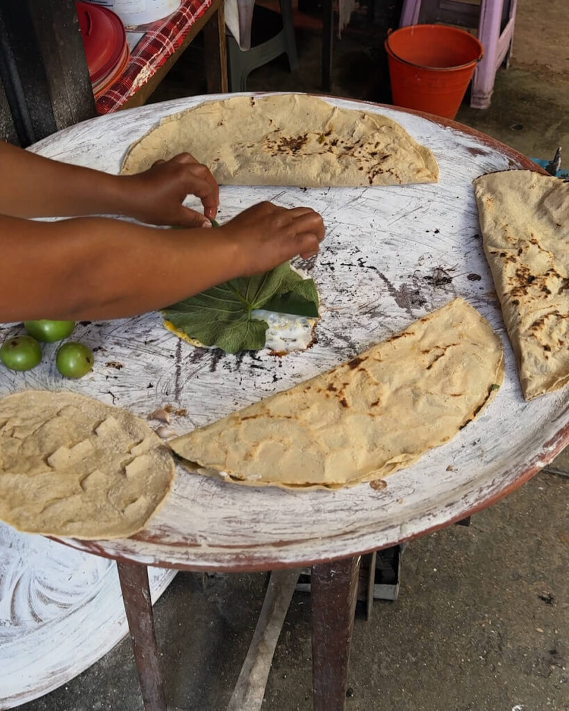 authentic street food spot in oaxaca city mexico