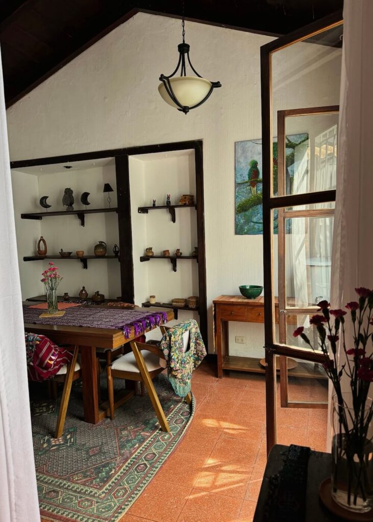 antigua guatemala hotel local quiet breakfast room