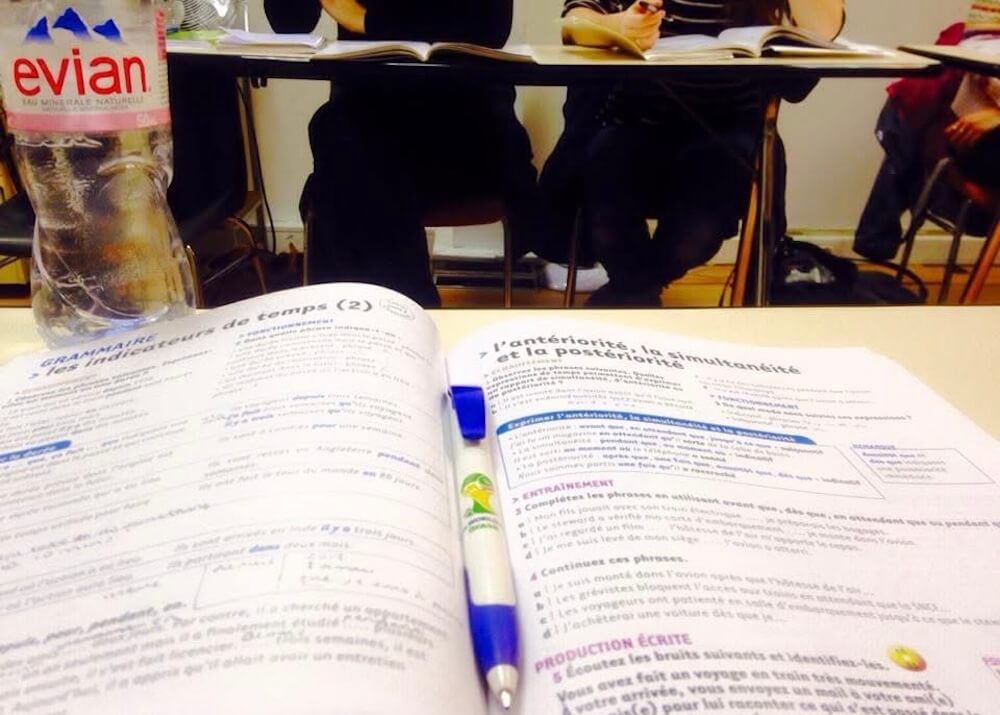 paris learning french classroom