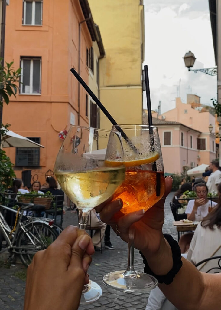 Trastevere drinks rome italy