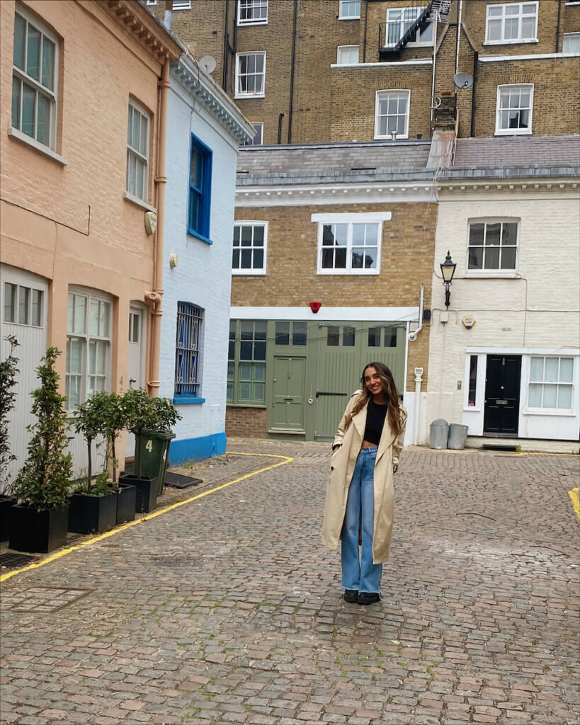 woman in streets of london