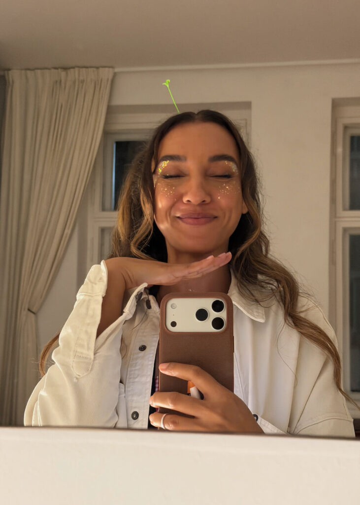 woman post berlin club back home